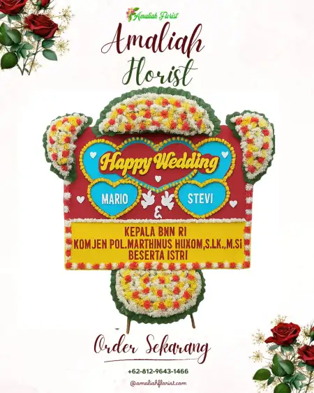 Papan Bunga Pernikahan Landur